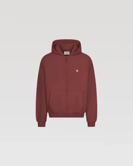 SU Zipper Maroon Hoodie - SUVENE