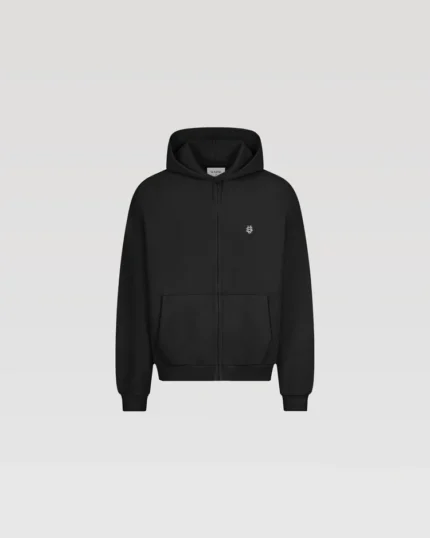SU Zipper Black Hoodie - SUVENE