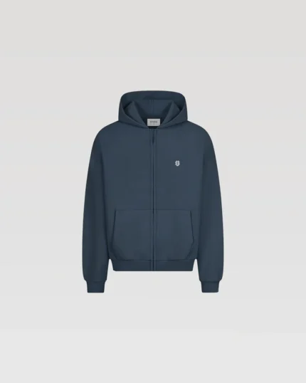 SU Zipper Navy Blue Hoodie - SUVENE